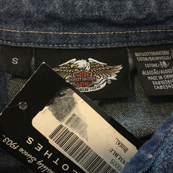 HARLEY DAVIDSON DENIM SHIRT - NEW - Picture 6 of 6
